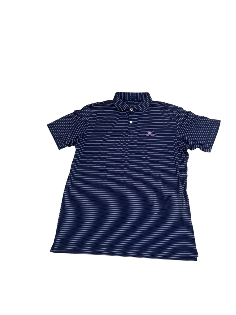 Peter Millar Navy & lavender Striped Polo golf shirt xl